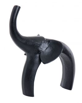 Figura elefante rough black 18x11x18 cm