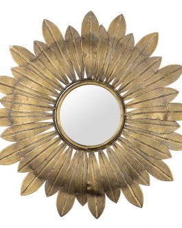 Espejo metal dorado 31,5×2,5×41 cm