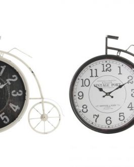 Reloj pared hierro bicicleta 60x6x50 cm