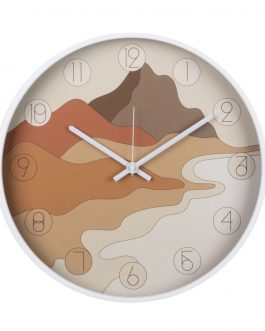 Reloj padre metal montañas 40×4,5×40 cm
