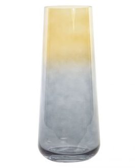 Jarrón cristal bicolor 11x11x26 cm