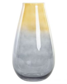 Jarrón cristal bicolor 15x15x25 cm