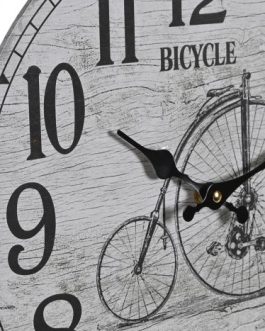 Reloj pared MDF 34x4x34cm bicicleta