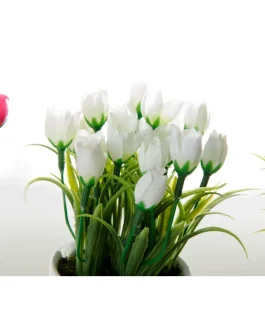 Planta tulipán poliester 13x13x14 cm