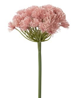 Flor allium poliester rosa 15x15x65cm