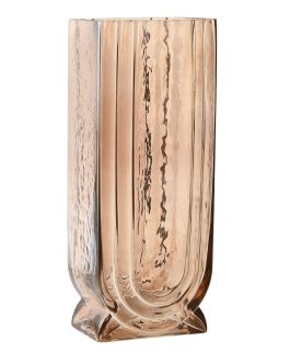 Jarrón cristal terracota 10x9x25 cm