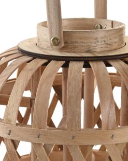 Portavela madera natural 27x27x28,5 cm