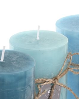 Vela cera 6,5×6,5×15 cm, 450 gr. 80 horas