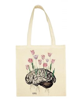 Tote bag «Cerebro tulipanes»