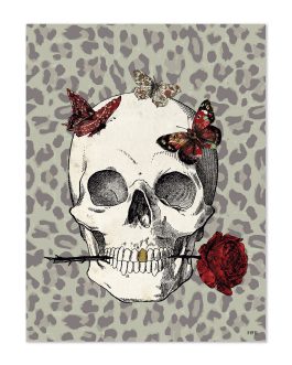 Lámina «Calavera mariposas»