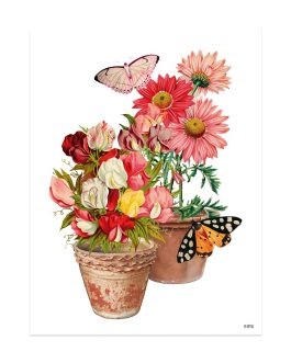 Lámina «Maceta flores»