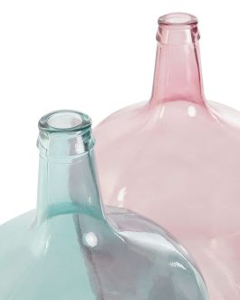 Jarrón cristal reciclado 25x25x40 cm, 10 litros