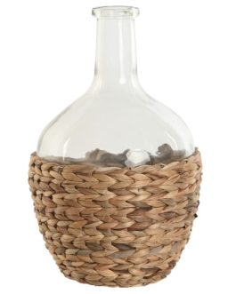 Jarrón cristal/fibra 19x19x30,5 cm, 3400ml.
