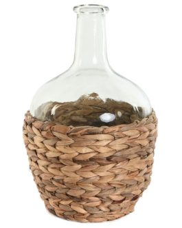 Jarrón cristal/fibra 16x16x25,5 cm, 2000ml.