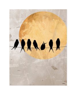 Lámina «Luna y pájaros» 30×40 cm