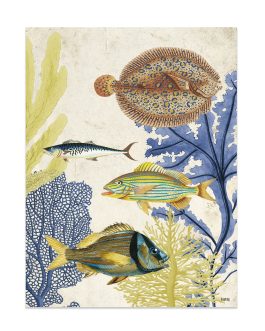 Lámina «Peces en amarillo y azul» 30×40 cm