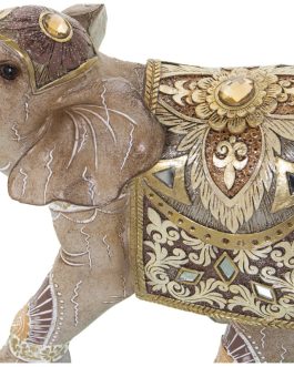 Figura Resina Elefante Dorado 27x11x31cm