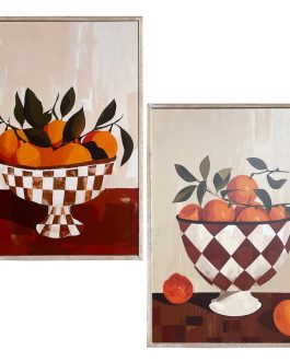 Retablo Madera Frutero 40% Pintado A Mano. 24x2x34cm