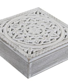 Caja infusiones MDF 23x23x7 cm, mandala