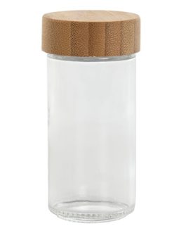 Especiero set 9 cristal/bambú 26x12x18 cm, 90ML