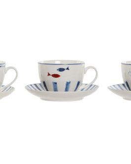 Set taza/plato porcelana 19x9x7cm, 220 ML