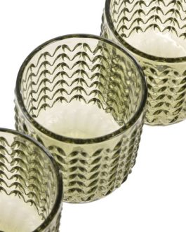 Set 6 vaso cristal 7,5×7,5×9,5cm, 275 ML