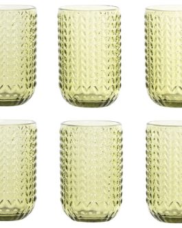 Set 6 vaso cristal 7,5×7,5x13cm, 420 ML
