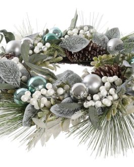 Corona PVC ratán 60x60x12cm azul