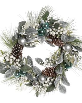 Corona PVC ratán 60x60x12cm azul