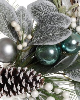 Corona PVC ratán 60x60x12cm azul