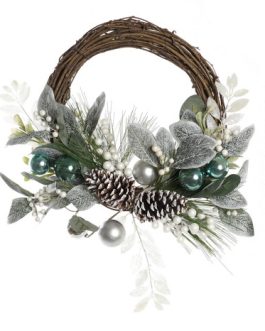 Corona PVC ratán 60x60x12cm azul