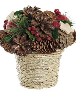 Centro de mesa piñas 19x19x19cm