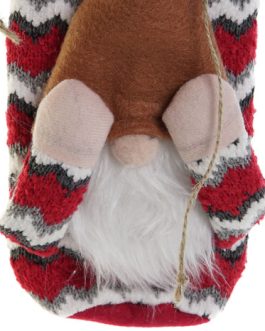 Calcetín cogante decoración poliester 14x5x34 cm