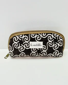 Portatodo sin asa Marrón Hilo Plata «la matilda»