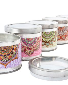 Vela perfume cera parafina 7x7x6cm, mandala