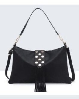 Bolso asa y bandolera con detalle en cierre