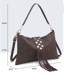 Bolso asa y bandolera con detalle en cierre