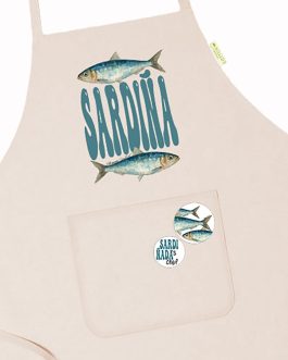 Delantal «Sardiña» con 2 chapas