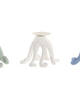 Portavela resina 14×15,5×12,5 cm, pulpo