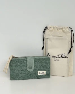 Cartera grande «la matilda» unicolor verde