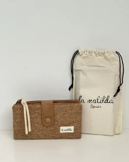 Cartera grande «la matilda» unicolor marrón