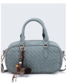 Bolso de mano rectangular con colgante