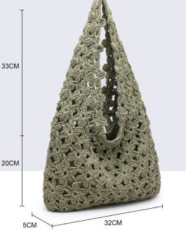 Bolso crochet flor