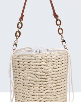 Bombonera rafia asa carey