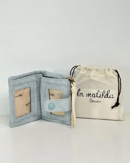 Cartera pequeña «la matilda» unicolor azul