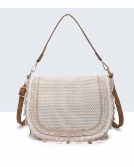 Bandolera rafia con detalle de conchas