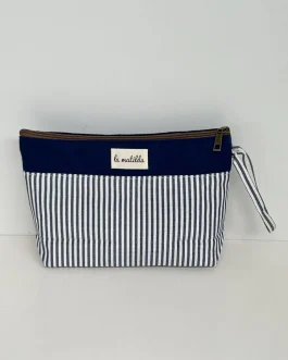Neceser maxi «la matilda» rayas marineras azules