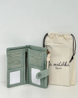 Cartera grande «la matilda» unicolor verde
