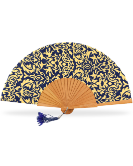 Abanico Madera Pulida Envejecida Marrón, 23 cm