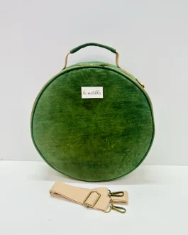 Bolso pandereta «la matilda» verde (aguas)